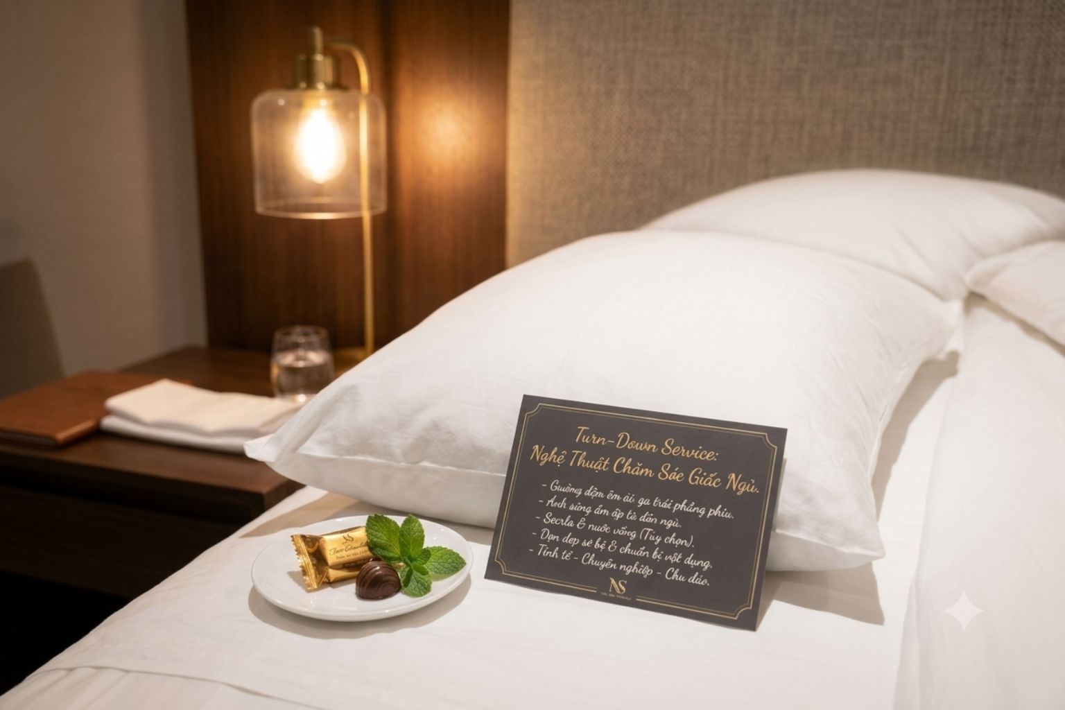 Turn Down Service là dịch vụ chỉnh trang phòng buổi tối trong khách sạn